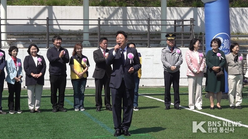 (사진촬영=한국방송뉴스 통신사) 서태원 가평군수의 축사가 이어지고 있다.