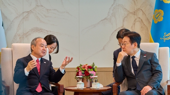 이재명 대통령 소프트뱅크 회장 접견