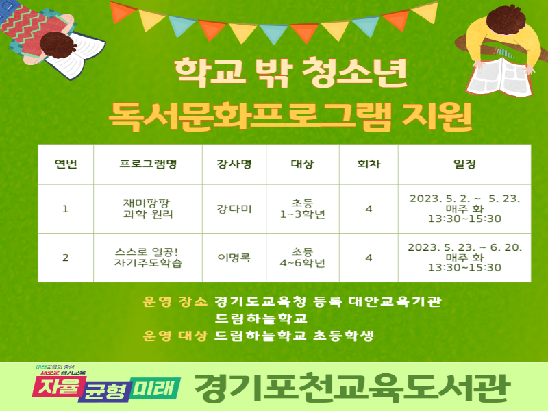 0425 경기포천교육도서관,학교 밖 청소년 독서문화프로그램 운영(사진).png