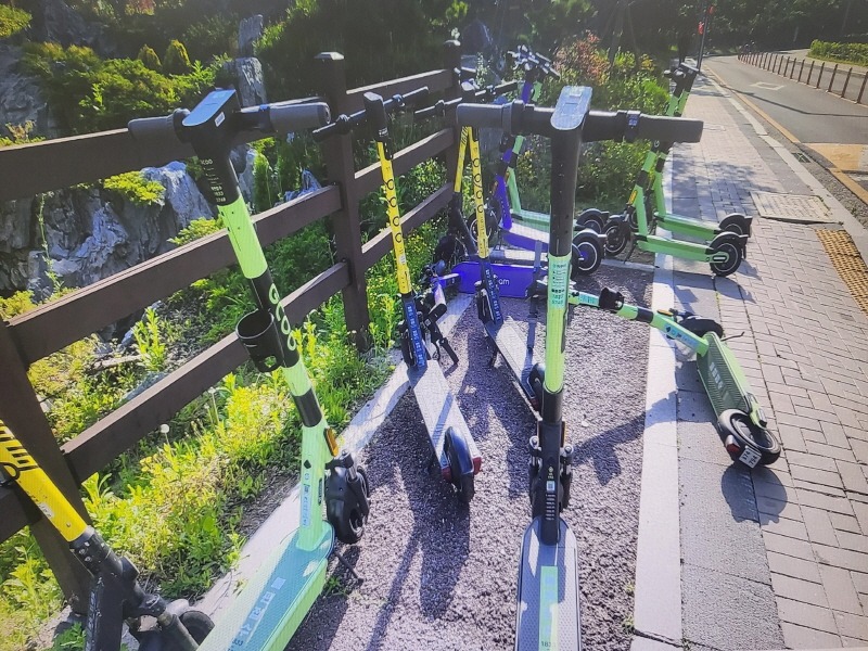 주차지원과- 성남지역 공원 산책로에 무단 방치한 전동 킥보드 예시.jpg