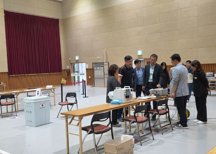 장재혁 합천군 부군수, 사전투표소 현장점검