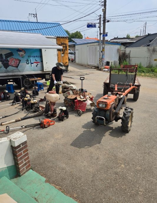 천안시농업기술센터가 순회수리기술교육을 하고 있다.