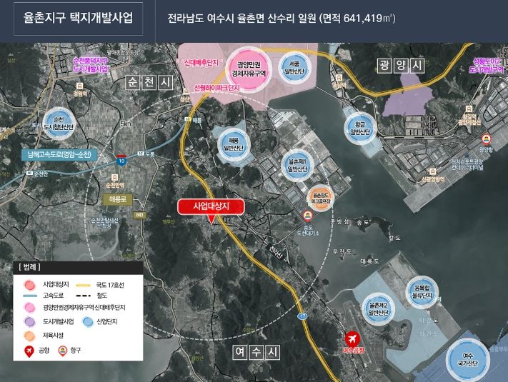 여수시, 율촌지구 택지개발사업