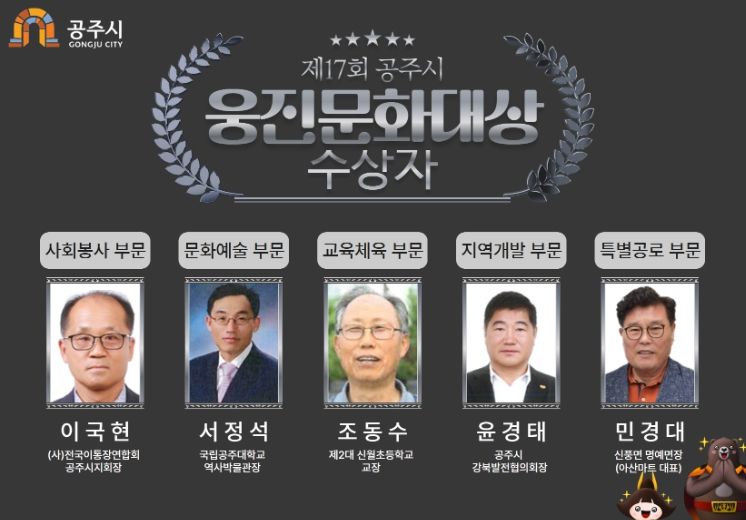 제17회 웅진문화대상 수상자 선정