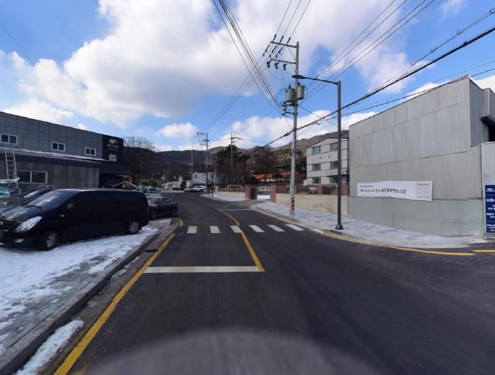 중원학교 앞 도로 개설 후