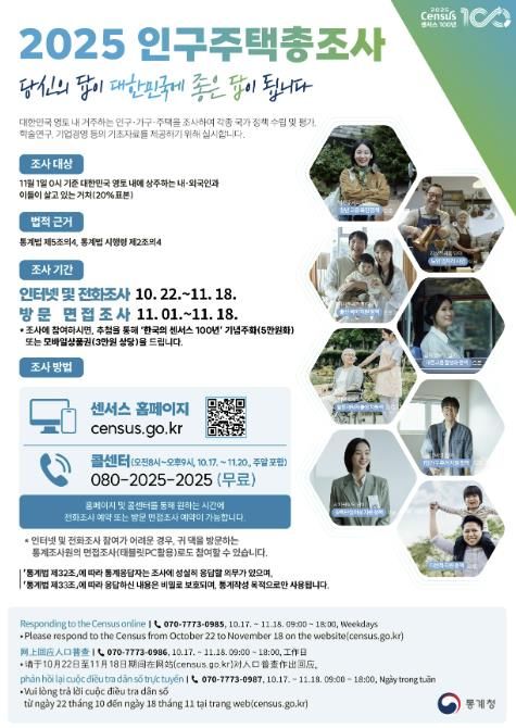 괴산군, ‘2025 인구주택총조사’ 실시