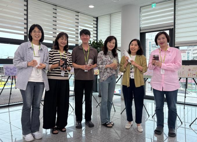 청주오창호수도서관, 일회용품 줄이기 실천 앞장. 사진(내수도서관)