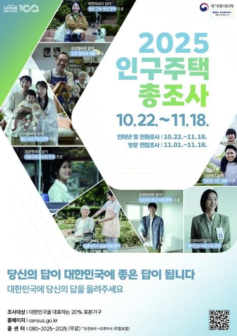 2025 인구주택총조사 홍보 포스터