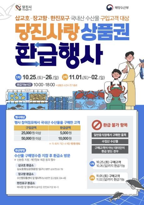 2025년 당진사랑상품권 환급행사 포스터