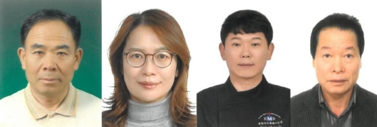 사진 왼쪽부터 천안양조장 대표 정상진 씨, 원조옥수사 대표 정영실 씨, 제과제빵 분야 명인 박창호 씨, 이용 분야 김용기 씨.