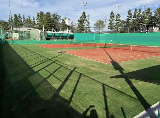 스포츠센터 부속 테니스장 인조잔디 코트(낮)