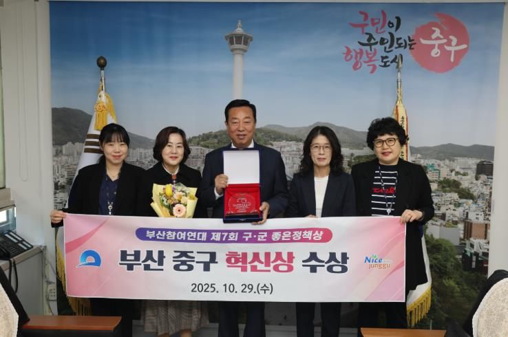 부산 중구, 부산참여연대 구·군 좋은정책상 혁신상 수상