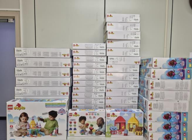 고려대학교안산병원에서 안산시드림스타트에 후원한 물품사진.