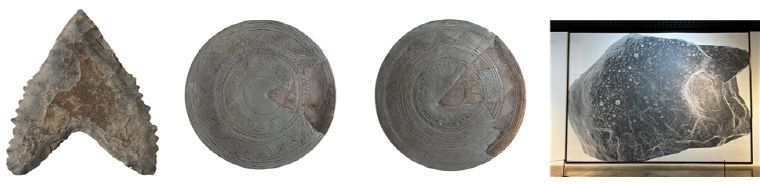 거제 대포패총 작살촉, 가야의 문양뚜껑토기, 하동 대곡리의 암혈바위