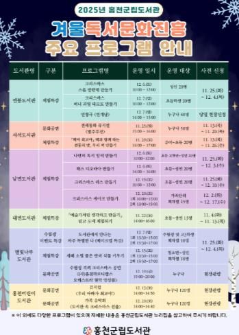 홍천군립도서관 다채로운“겨울독서문화진흥 프로그램”운영