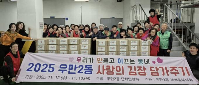 수원시 팔달구 우만2동, 사랑의 김장 담가주기 행사 개최