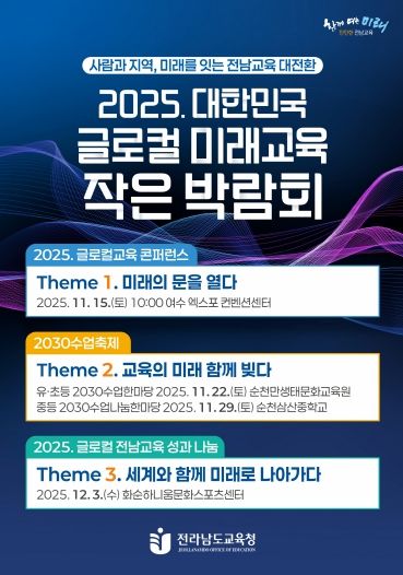 ‘2025. 대한민국 글로컬 전남교육 작은 박람회’ 포스터