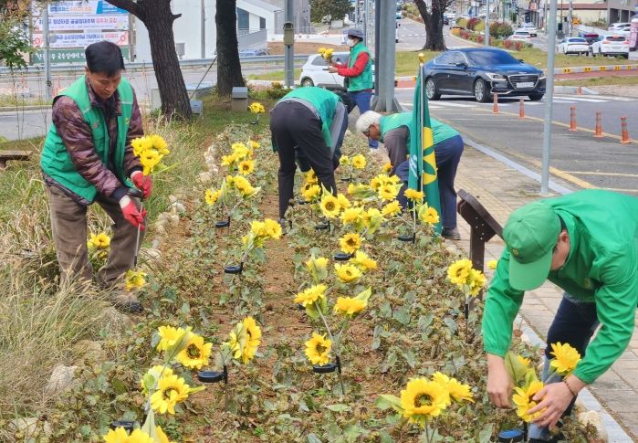새마을꽃동산 조명 설치