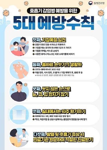 호흡기 감염병예방수칙 포스터