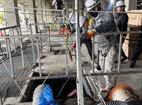 2025년 밀폐공간작업 현장점검 모습