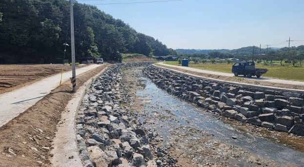 양지지구 자연재해위험 개선 공사 모습