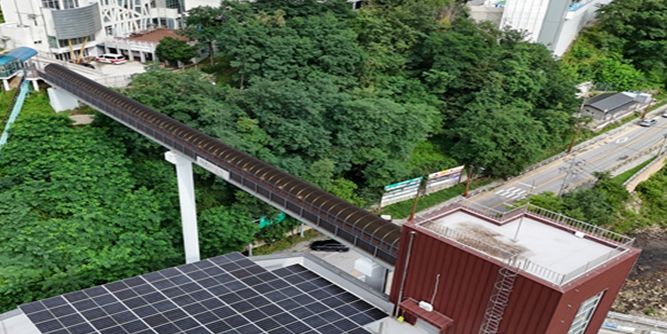 고한 복합문화센터 보행교 디자인루프 설치공사 조감도