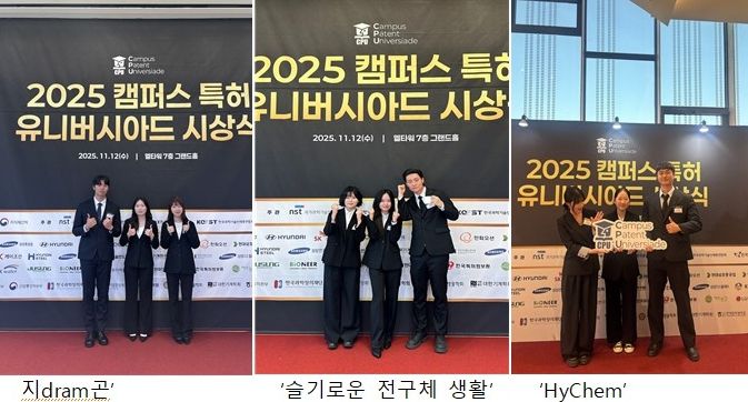 전남대 화학공학부, 국내 최대 지식재산대회서 잇단 수상