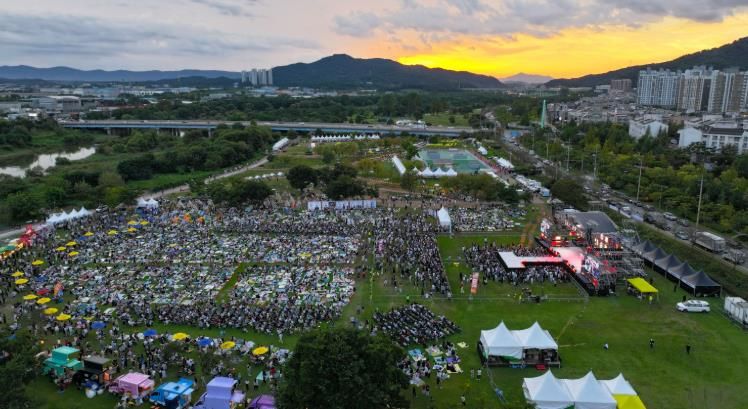 지난 9월 황룡친수공원에서 열린 제3회 광산뮤직ON페스티벌 행사장 전경