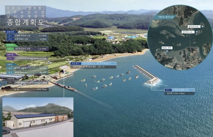 보령시 열호항 종합계획도