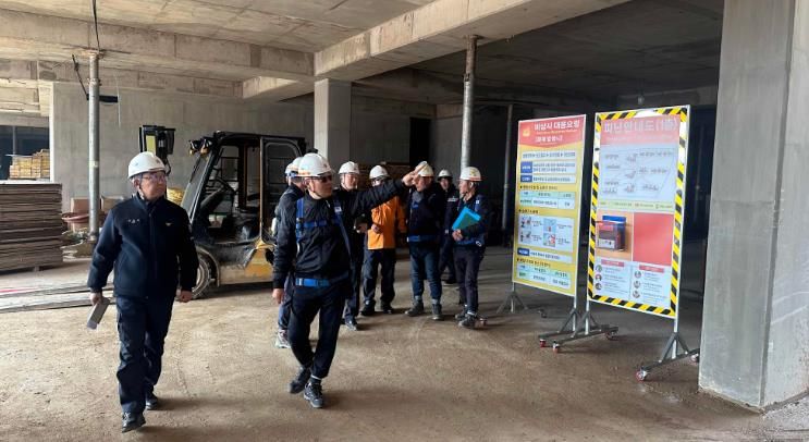 나주소방서, 겨울철 대형공사장 긴급 안전점검 실시