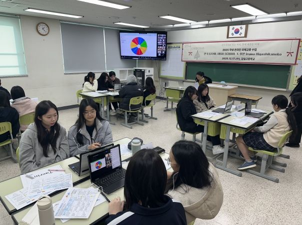 하남 감일고, 온라인으로 이어진 한·일·인도 학생 교류