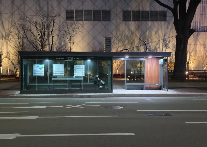 군산시스마트승강장(롯데몰)발열벤치