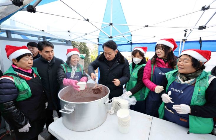 동구 송현1‧2동 새마을복지회,‘동지 팥죽’나눔