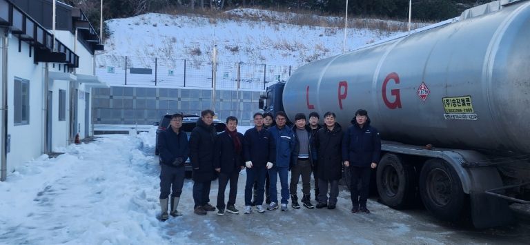 울릉군 LPG 첫 가스 충전 실시