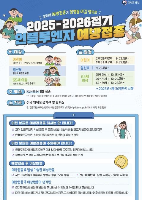 포천시, 2025~2026 절기 인플루엔자 예방접종 지속 권고