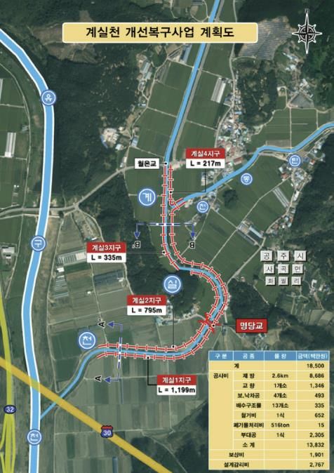 계실천 개선복구사업 계획도