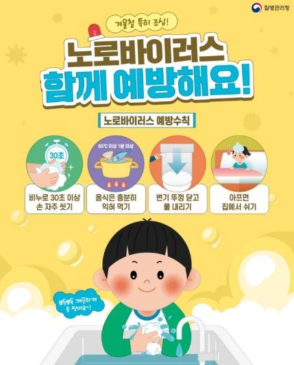 광양시 겨울철 노로바이러스 발생 주의 당부(포스터)