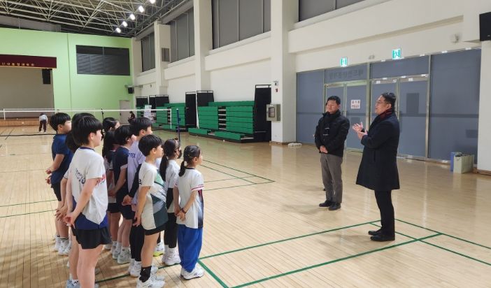 배드민턴부 동계 합동 훈련 현장 격려 실시