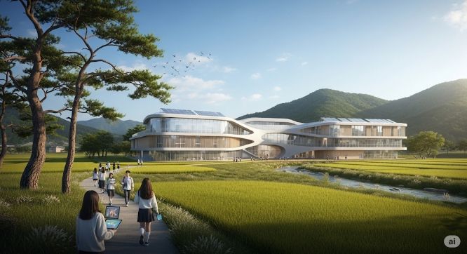 미래학교 예시 이미지(AI 생성)