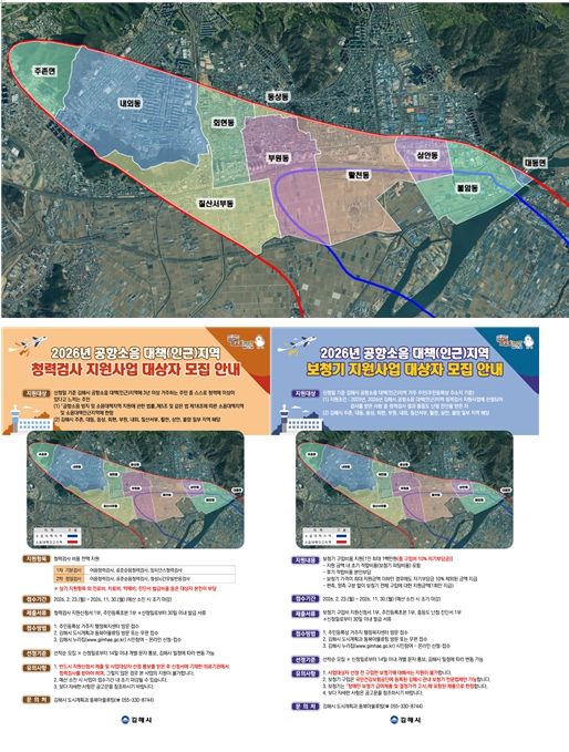 김해시, 공항소음 피해지역 주민 지원사업