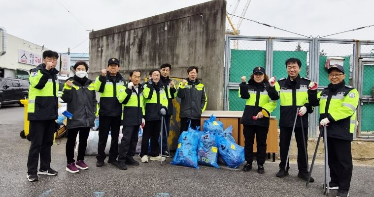 포남자율방범대, 봄맞이 환경정화활동 실시