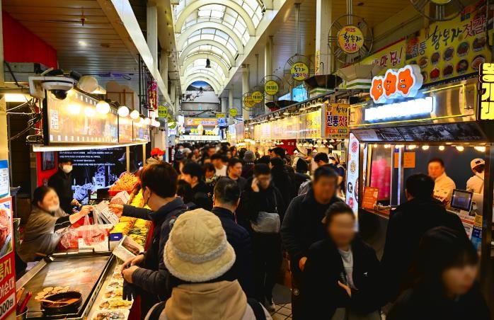 속초관광수산시장 전경(26년 2월 15일)