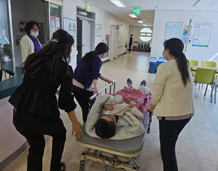 산불 취약 의료기관 대피 훈련