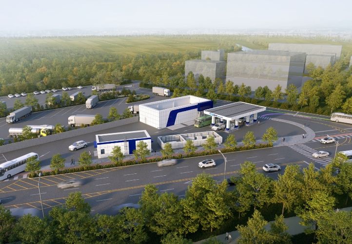 시내버스 공영차고지 내 수소충전소 착공