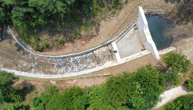 곡성군 목사동면 구룡리 일원에 설치된 사방댐