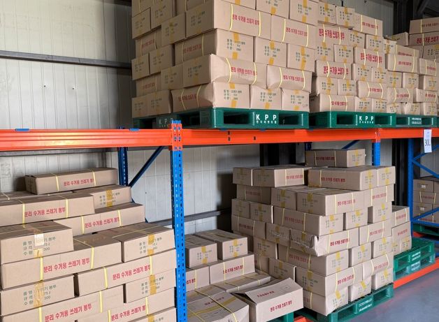 나주시가 보관 중인 종량제봉투로 9월까지의 물량이 확보된 상태이다.