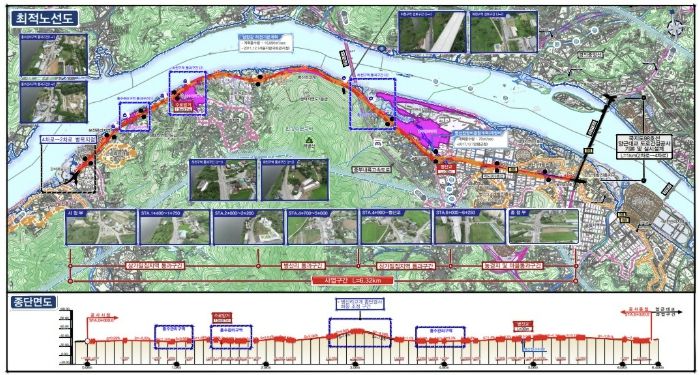 국지도88호선 강하~강상 최적노선도