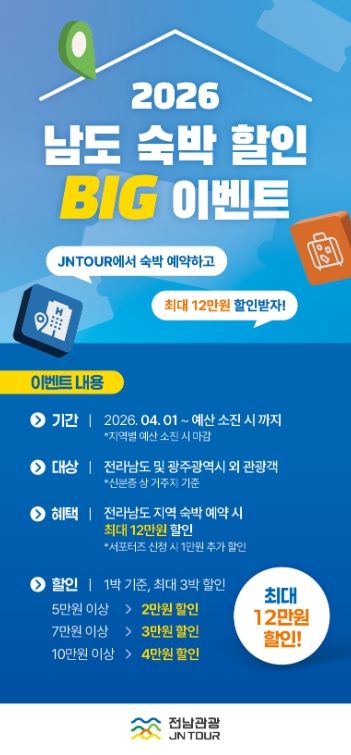 고흥군, ‘남도 숙박할인 BIG 이벤트’ 열풍
