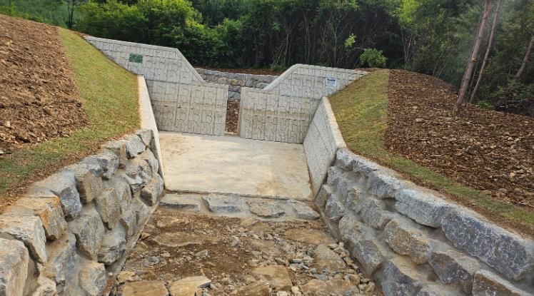 자연재해 피해 예방 사방사업 추진_여량면 고양리 사방댐 사진